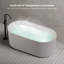 Baignoire de trempage autoportante cannelée en acrylique 67 "x 31,5" avec trop-plein et bonde escamotable pour salle de bain MonBlari-126347334-126679155