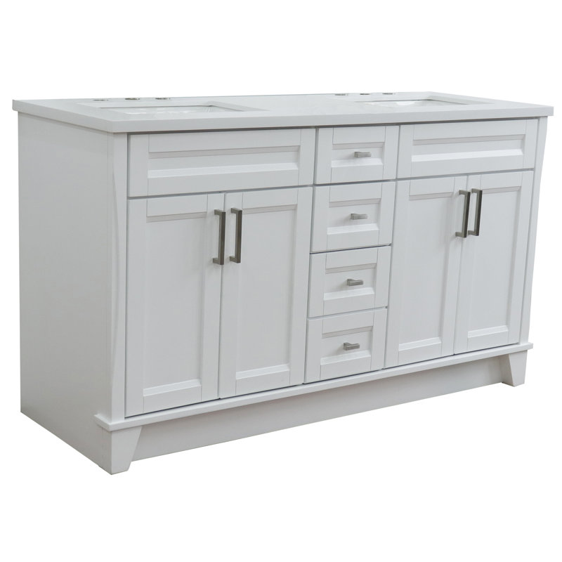 Ensemble de meuble-lavabo double 61 po Woulk