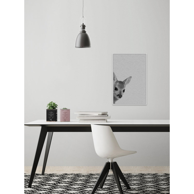 Fawn Surprise II - Drawing on Canvas, 114cm H x 76cm W