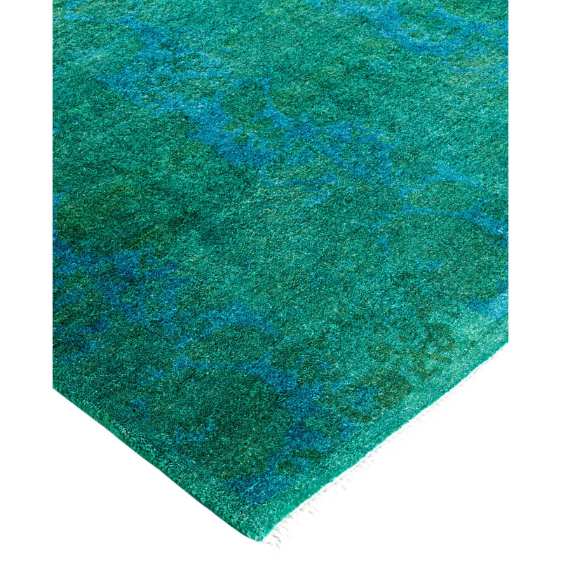 Overdyed One-of-a-Kind Runner 2'9" x 4'2" Hand Knotted Area Rug