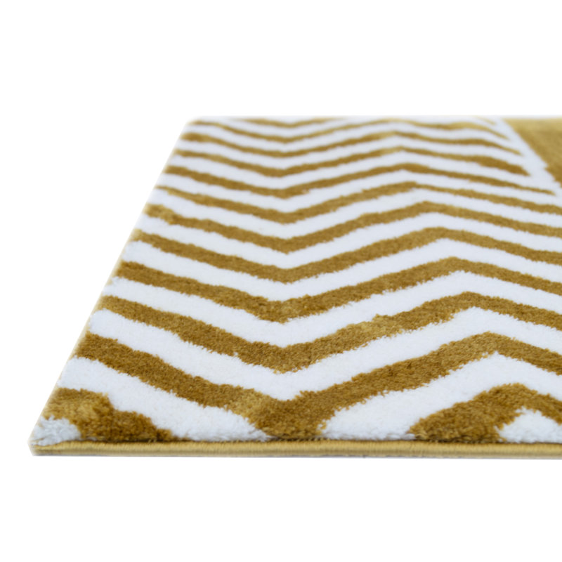 Tapis moutarde Allensville, Rectangle 3 pi 4 po x 5 pi