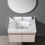 Comptoir de meuble-lavabo en marbre 37 po, comptoir de salle de bain avec lavabo central encastré rectangulaire et dosseret de 4 po de hauteur, comptoir pré-percé, blanc de Carrare avec veines-1264085203