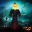 Décoration extérieure d'Halloween gonflable avec lumières DEL, citrouille fantôme Reaper, installation facile, décoration de jardin résistante aux intempéries