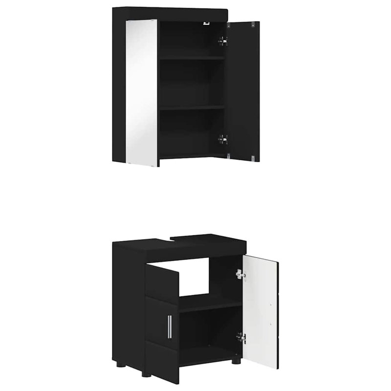 Vanity & Mirror Set, Black