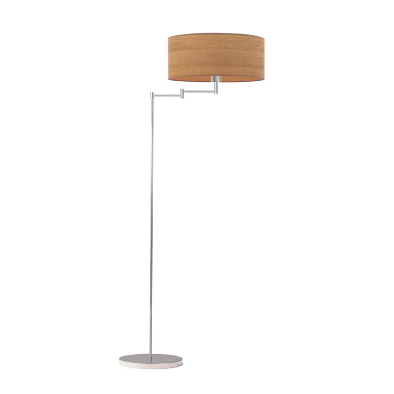 Blaydon 155cm Swing Arm Floor Lamp, Grey, Light Brown