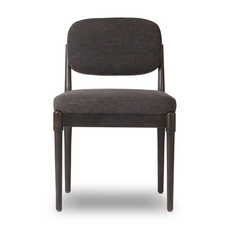 ESTHER Upholstered Dining Chair, Antwerp Noir, Burnt Oak