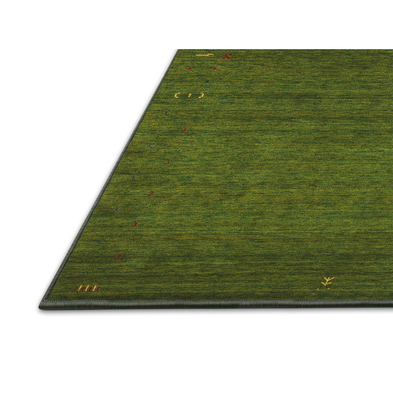 Tapis de zone vert contemporaine, Rectangle 8 pi x 12 pi