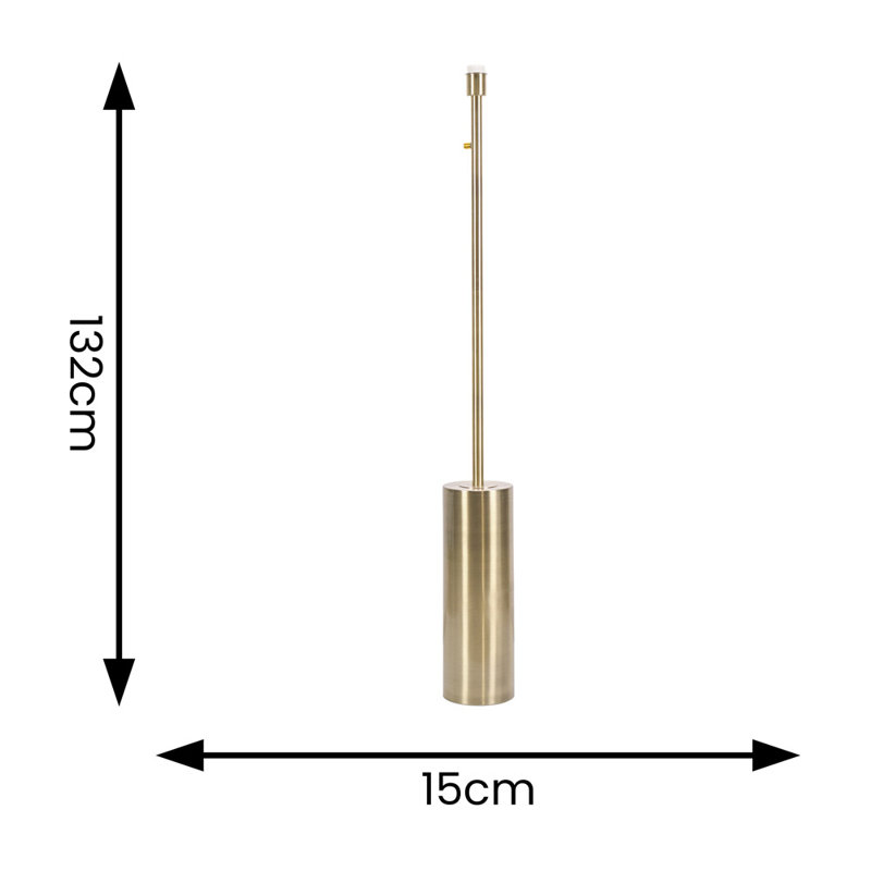 Alizander 132cm Traditional Floor Lamp, Antique Brass