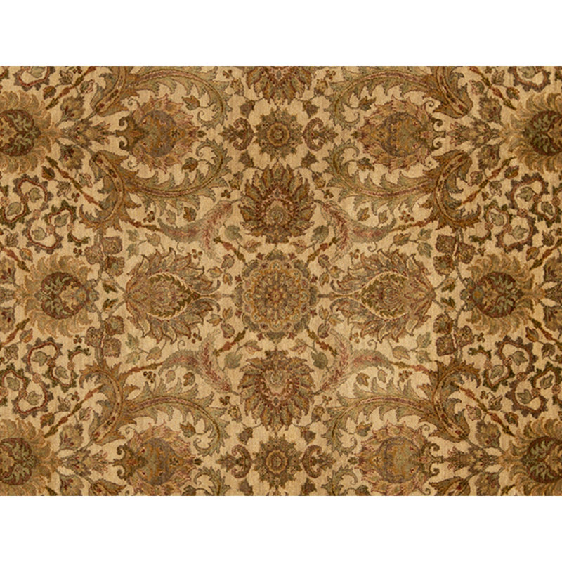 Tapis ivoire et brun noué à la main de haute qualité