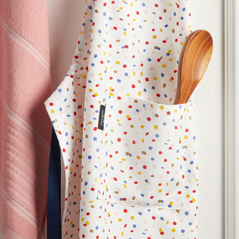 Tablier à confettis doubles kate spade new york, blanc, 33 po x 33 po