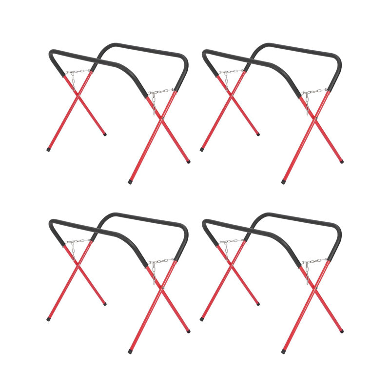 4 pièces 41 x 43 x 35 po support de travail de carrossier portable pliable, établi automobile réglable avec chaîne et crochet, cadre en acier rembourré de mousse pour pare-chocs, portes et pare-brise