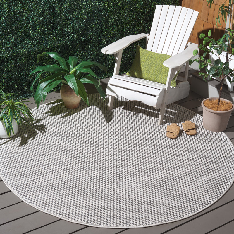 Tapis d'intérieur / extérieur de couleur unie Sisal, Rond 6 pi 7 po