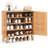 2-door Shoe Cabinet With Ventilated Woven Doors & 3 Removable Shelves For Entryway