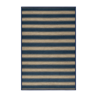Machine Washable Horizontal Stripes Gray Area Rug