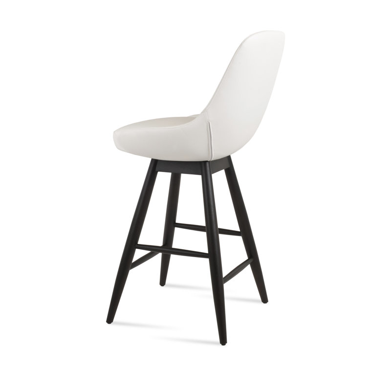 Tabouret de bar et de comptoir Gazel Baba, Tabouret de bar (siège d'une hauteur de 29,5 po), Blanc