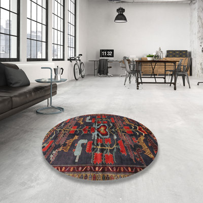 Tapis traditionnel rouge / noir / bleu