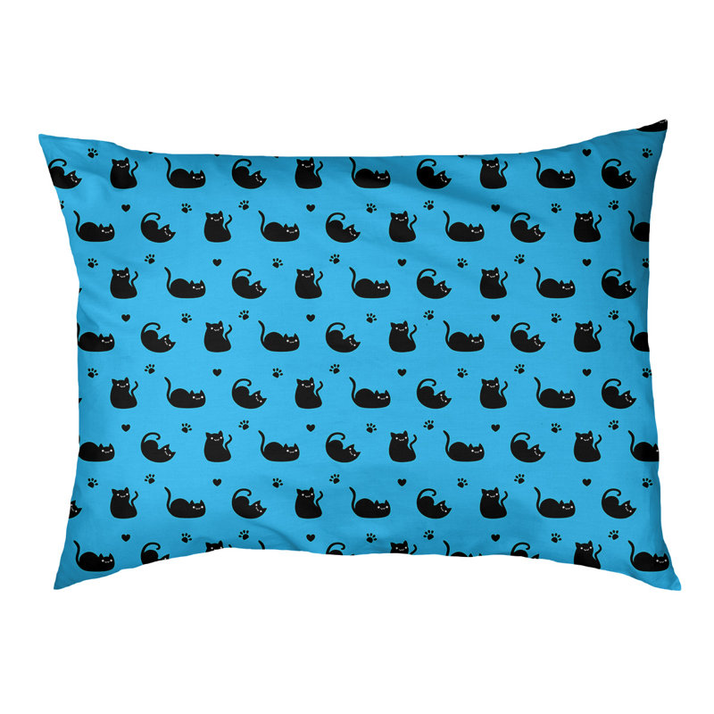 Coussin pour chien Byrge, Moyen (l 29,5 po x P 19,5 po x H 9,5 po), Bleu / noir