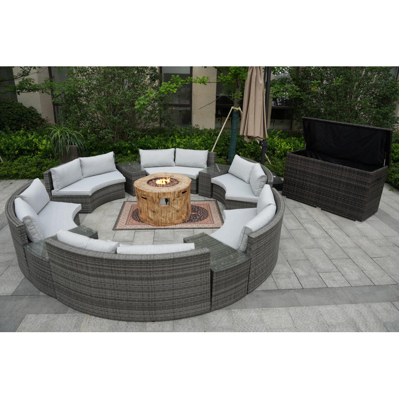 12 - Person Patio Conversation Set with Cushions