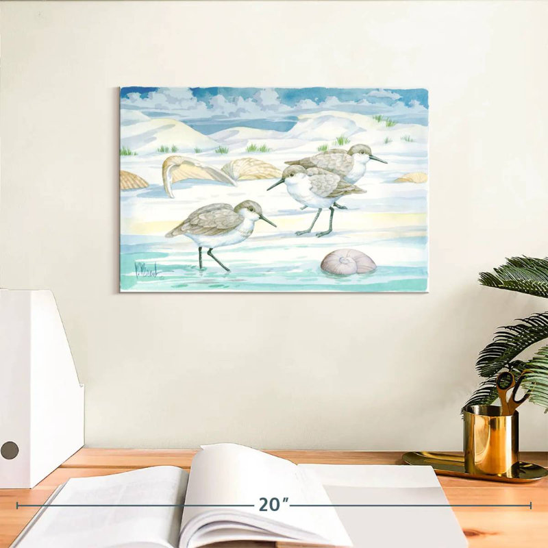 Shell Island Sandpipers, 8" H x 12" W