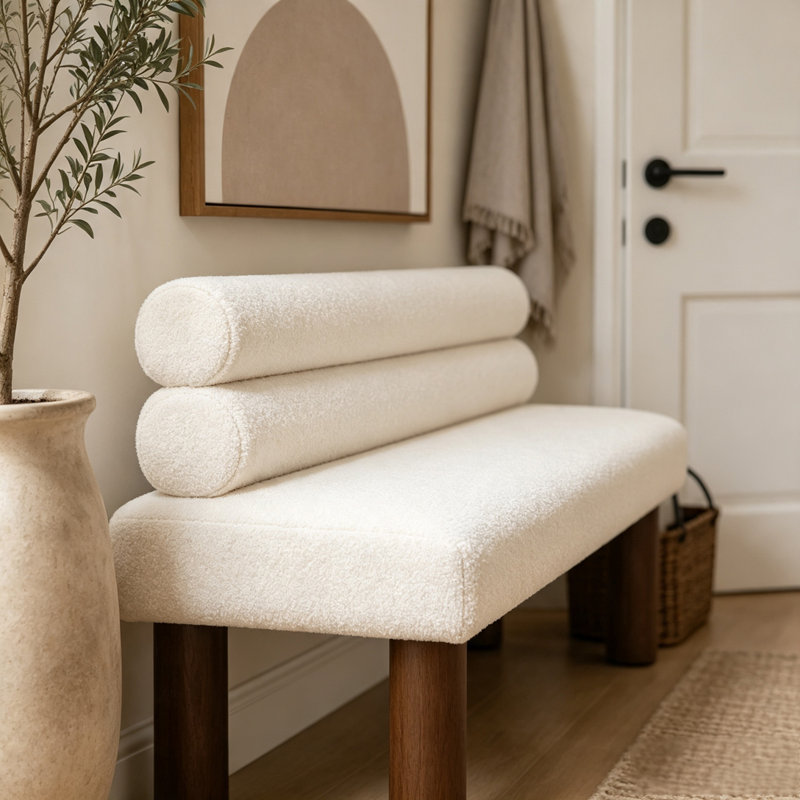 Mobilier de salle à manger rembourré Boucle, Beige,Brown