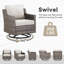 Chaises pivotantes de patio Red Barrel Studio®-1329908842