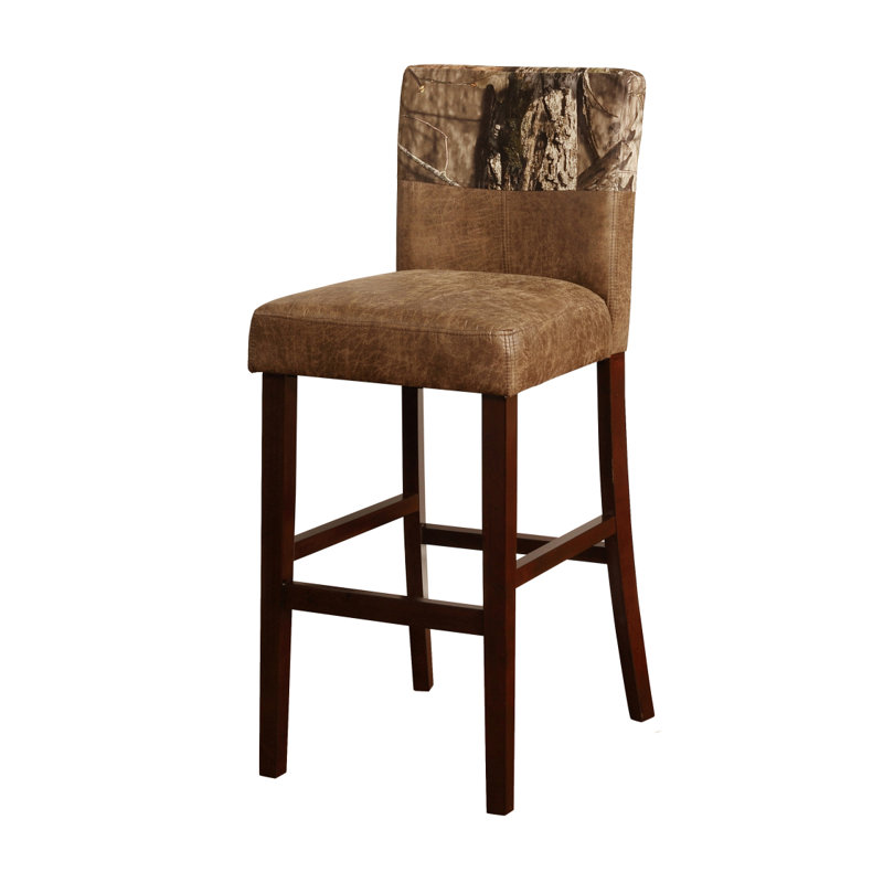 Tabouret de bar bicolore en bois rembourré
