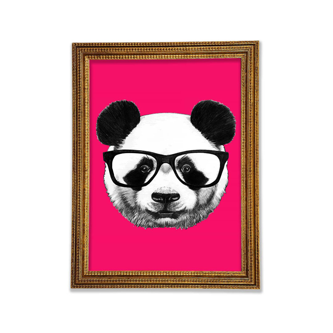 Funky Panda Gerahmter Druck