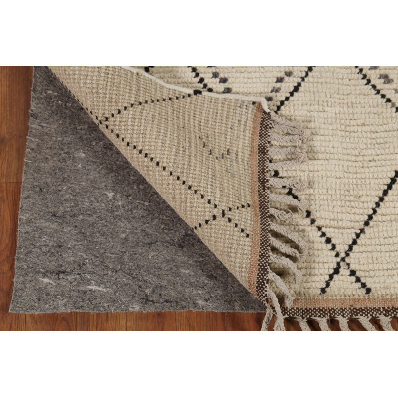 Tapis oriental marocain à motif treillis 4 x 7