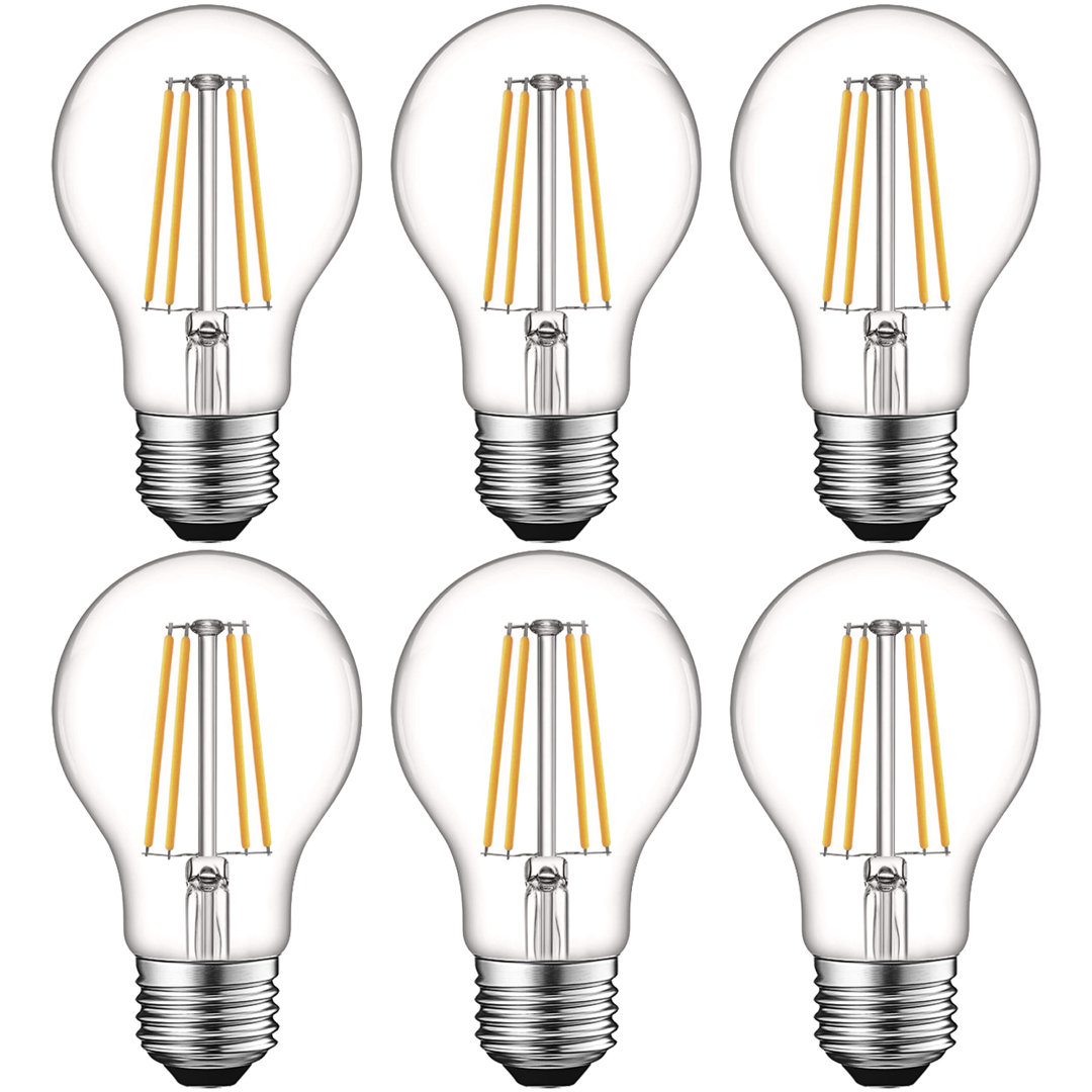 8 Watt (60 Watt Equivalent), Edison A19 LED, Dimmable Light Bulb, E26/Medium (Standard) Base Luxrite