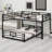 Twin Over Full Size L-Shaped Metal Bunk Bed-1305383281