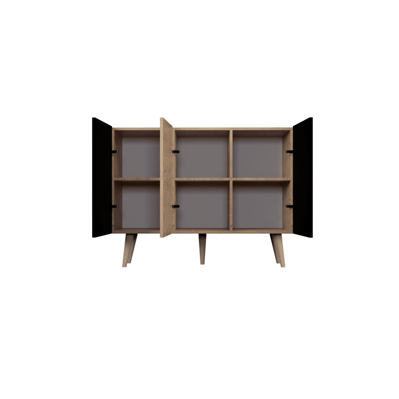 Kaylani 120cm Sideboard, Artisan Oak/Black