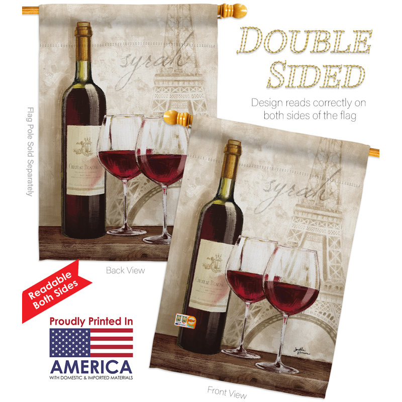 Double Sided 40'' H x 28'' W Polyester Flag Set