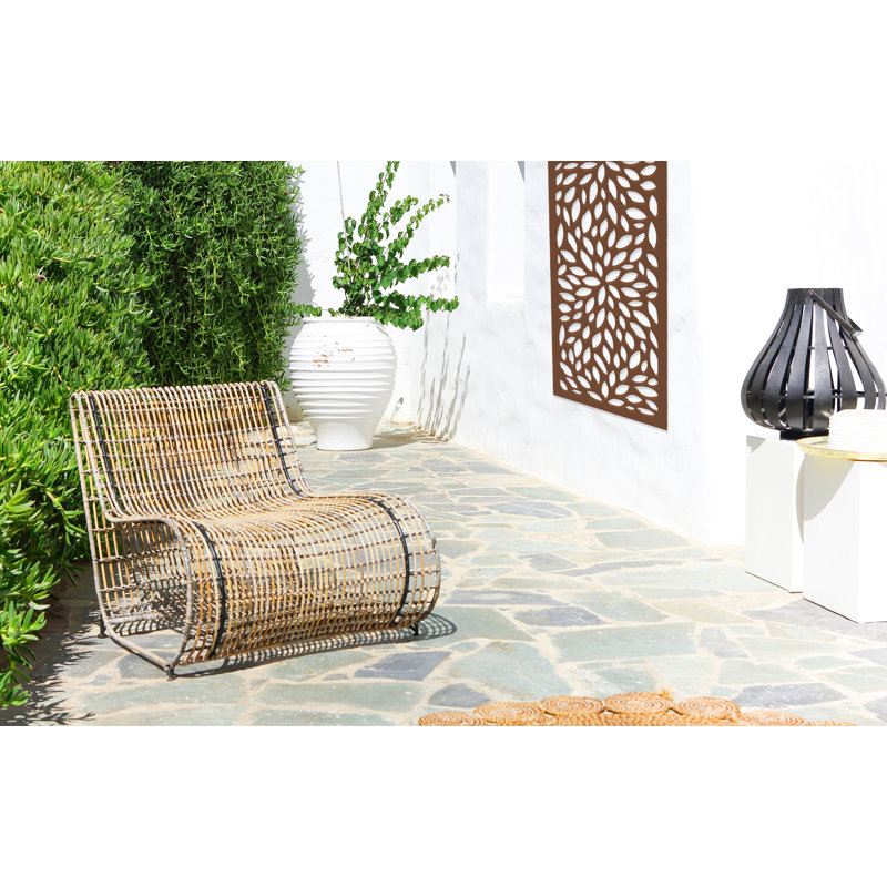 Espresso Brown Floral Recycled Polymer Privacy Panel