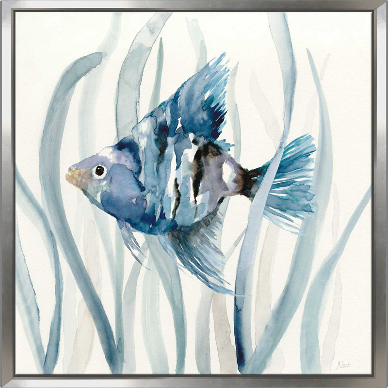 Cadre flottant «Fish In Seagrass II», H 21,5 po x l 21,5 po x P 2 po