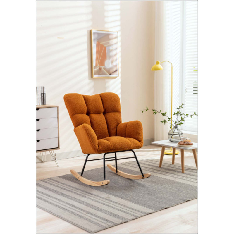 Chaise de chambre de bébé à bascule Teddy, Caramel