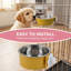 Bol suspendu en acier inoxydable pour chien cage de chien facile à nettoyer pour utilisation domestique, jaune-131407518