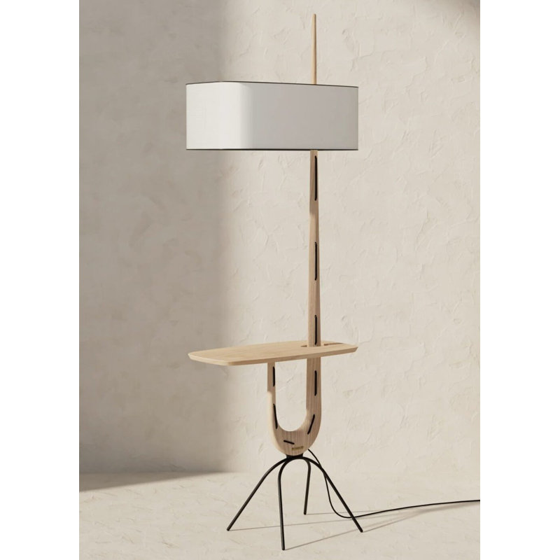 Giraffe Floor Lamp, Natural Ash