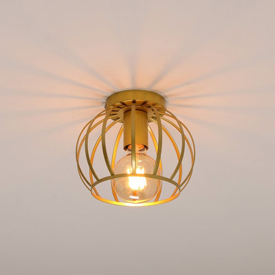 Loretto 1-Light Glod Semi Flush Mount