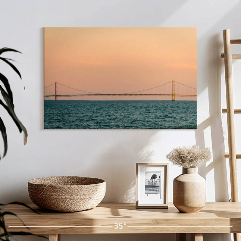 Lilie Mighty Mac Bridge Sunset, 16" H x 24" W