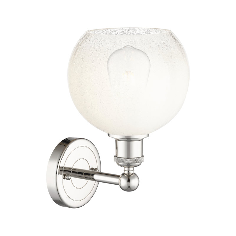 Edison - Appleton - 1 Light Sconce, Polished Nickel, Opal