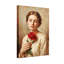 Plantes et fleurs, femme tenant une rose rouge-561783359