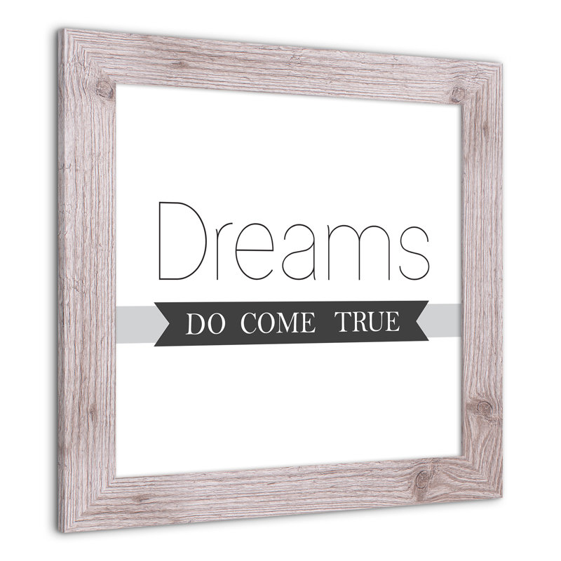 «Dreams Come True», reproduction encadrée, H 16 po x l 16 po x P 0,75 po