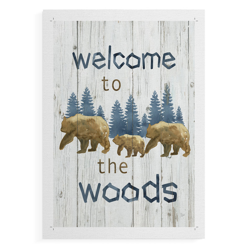 Welcome to the Woods - Impression sur toile seulement - NON-CADRE, H 36 po x l 24 po