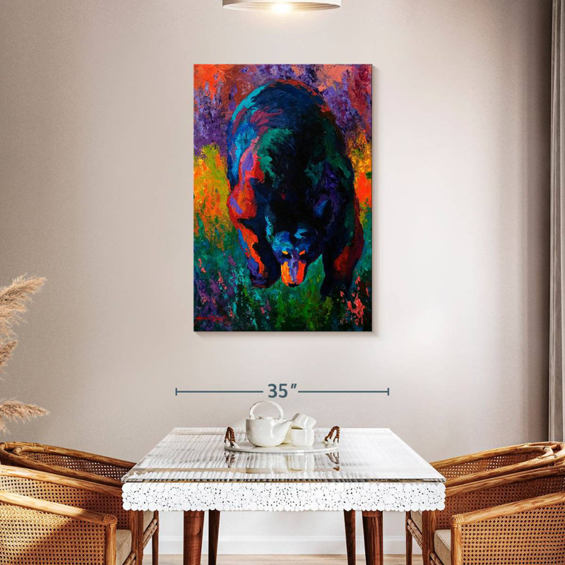 Ours noir broyé Brampt, H 45 po x l 30 po