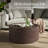 28"Indoor Modern Round Concrect Coffee Table,for Living Room,Rust Red-124712463