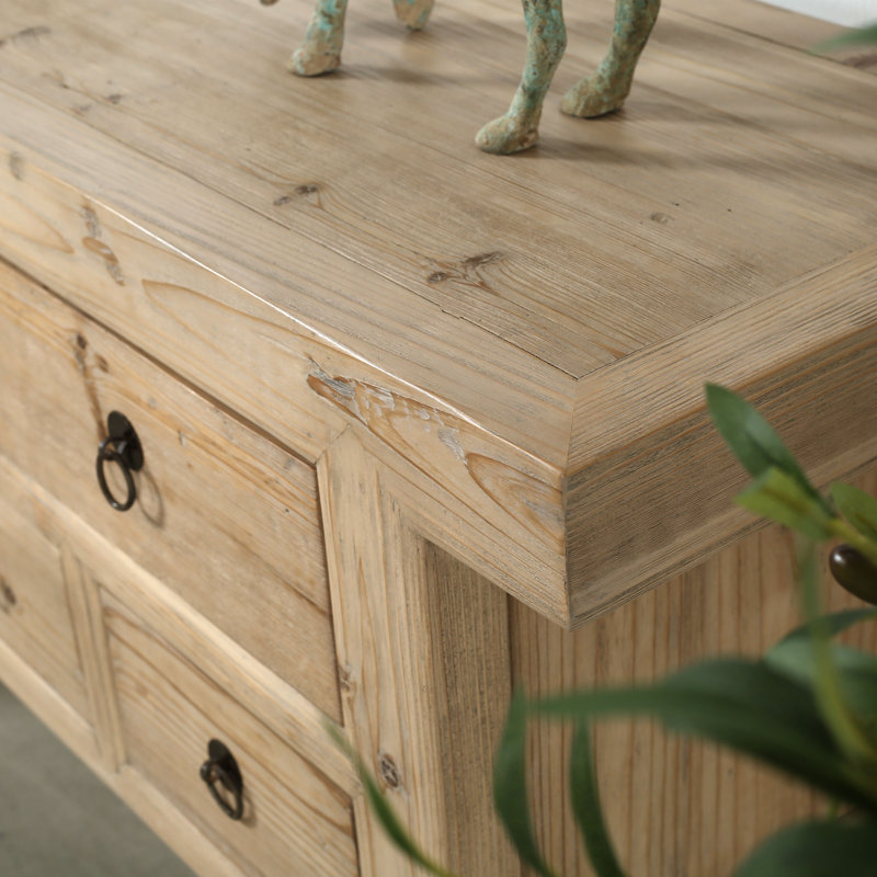 Capri Solid Wood Sideboard, Brown, 35"H x 60"W x 16.7"D