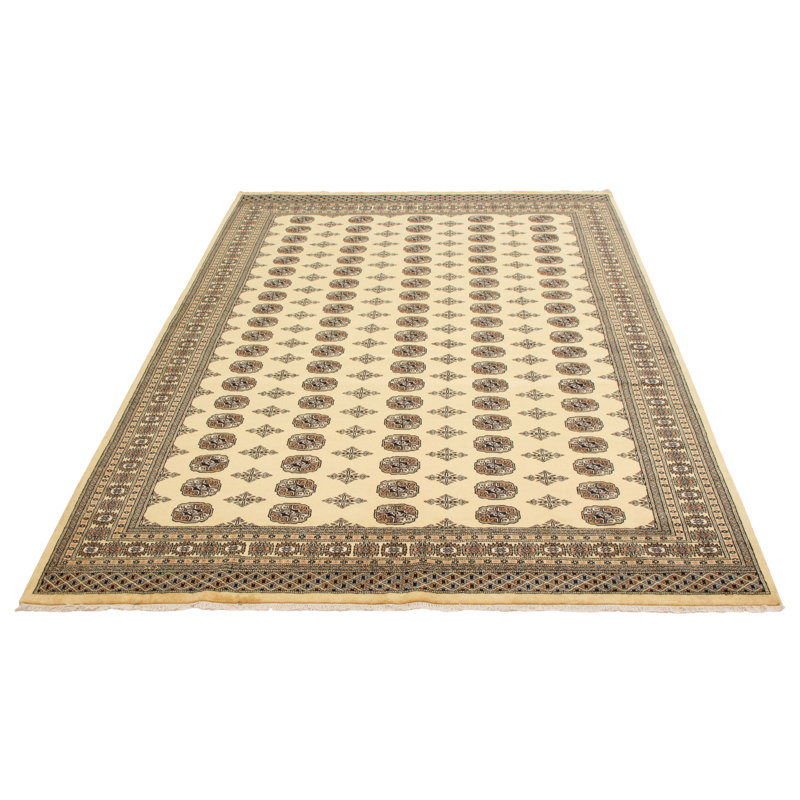 Tapis jaune pâle 8 pi 2 po x 11 pi 1 po Finha Peshawar Bokhara