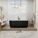 Colour 67''L x 31''W Freestanding Soaking Acrylic Bathtub with Chrome Drain and Overflow