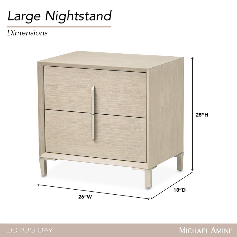 Lotus Bay Nightstand, Large - Sand