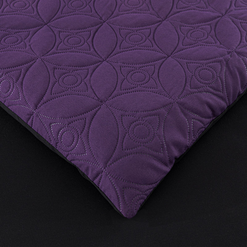 7-Piece Patchwork Bed in a Bag Comforter Set with Sheets, King Comforter + 6 Additional Pieces, Purple/Black/Gray
